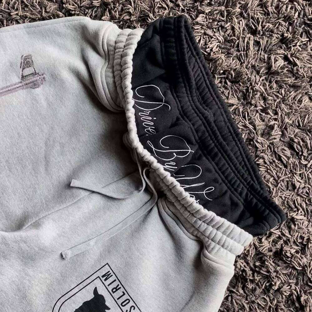 Y2K High-Waisted Printed Embroidered Street Guard Pants Spring Summer Casual Straight Leg Double Waist Design Fashionable