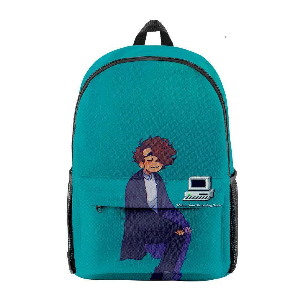 Fashion Novelty Wilbur Soot Dream Team pupil Bookbag Notebook 3D Print Oxford Waterproof Boys/Girls Travel Backpacks