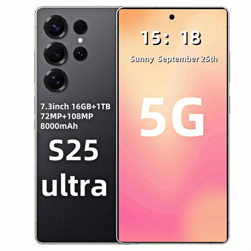S24 S25 Ultra 5G phone cell phone 16GB+1TB Smartphone android phone Octa Core Punch-hole Full touch screen Face ID Unlocked mobile phone Camera GPS