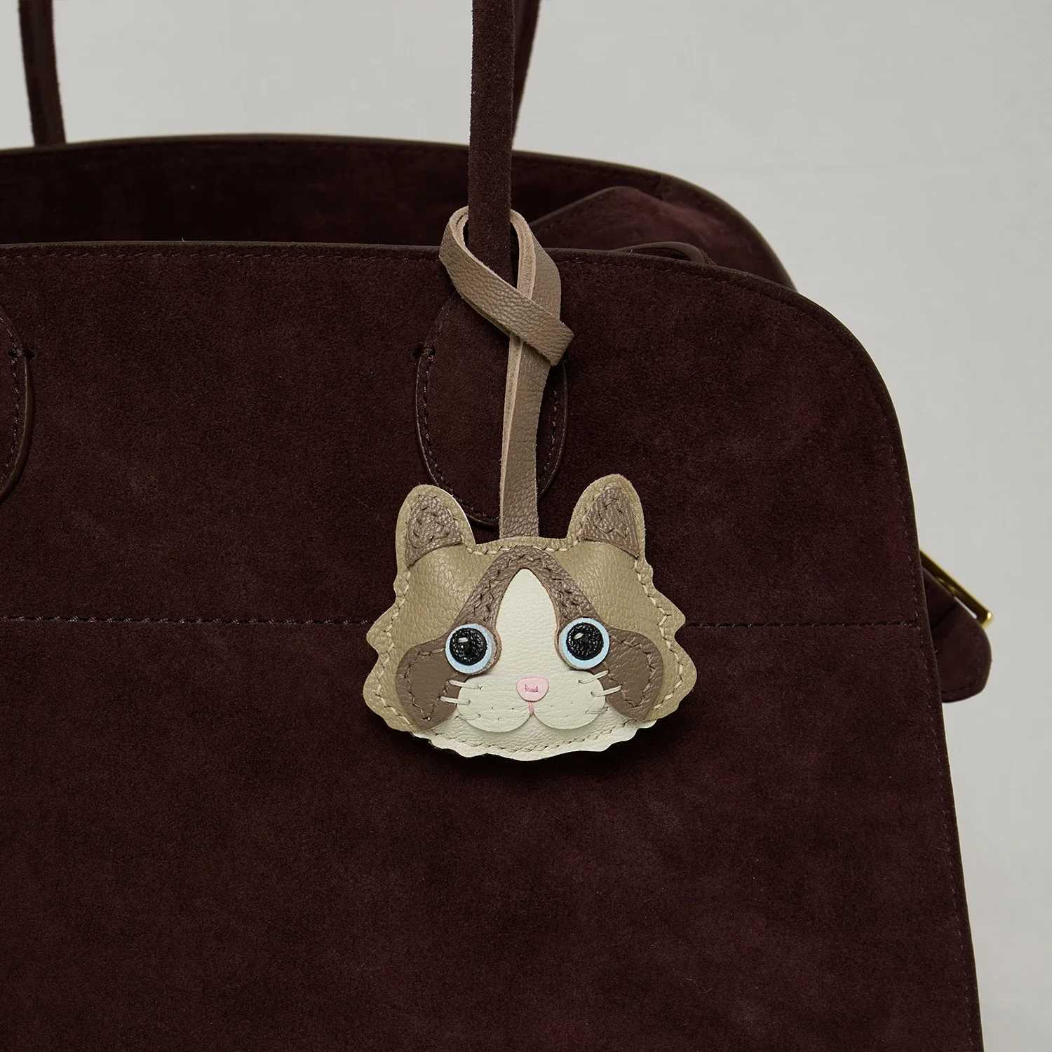 Unique Cute Sheepskin Handmade Ragdoll Cat Lucky Cat Key Bag Pendant Handbag Crossbody Bag Pendant Girl Birthday Gift W250703