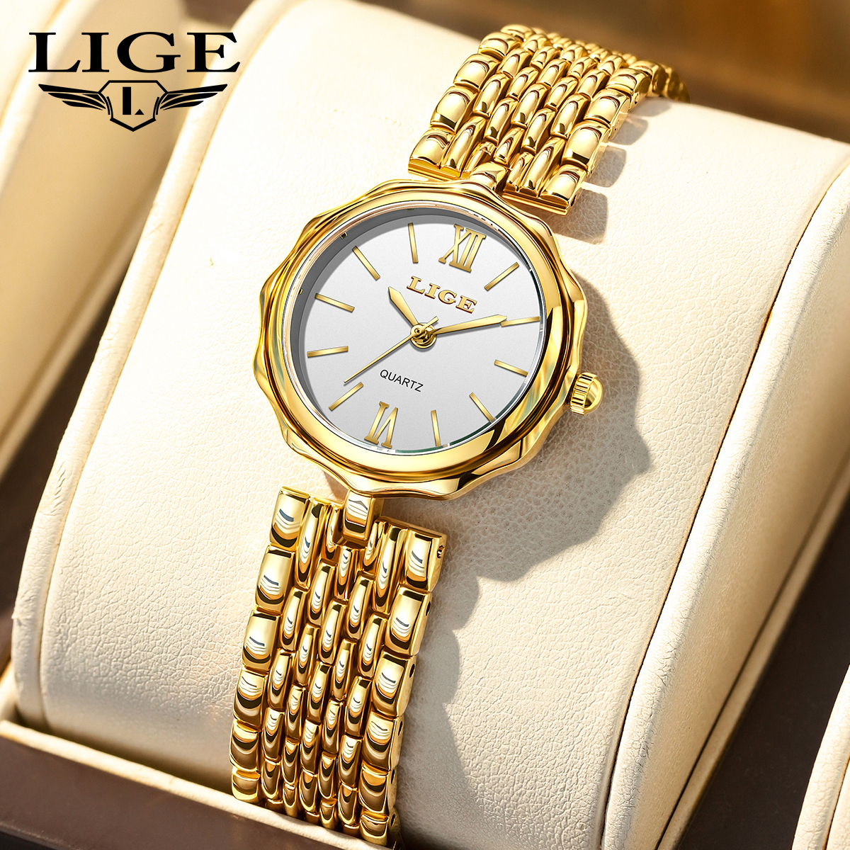 LIGE Men's Quartz Watch Waterproof Watch Top Brand Men's and Women's Universal Style Square Case Fashion Business Watch Holiday Gift Te