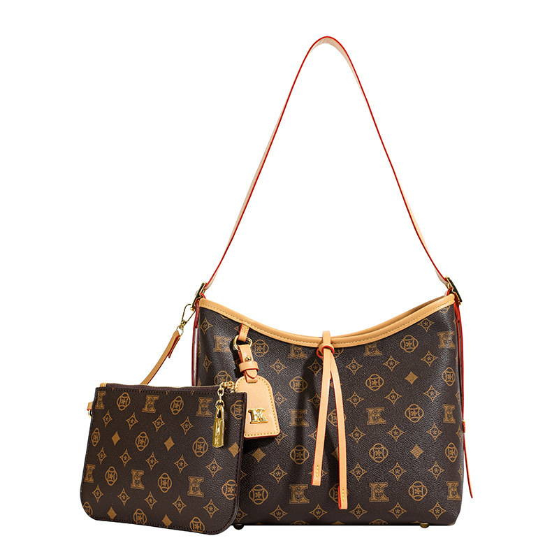Free shipping designer High-End Color-Block Large Capacity Bag for Women 2025 New Vintage Print Tote Bag Shoulder Bag Crossbody Bag