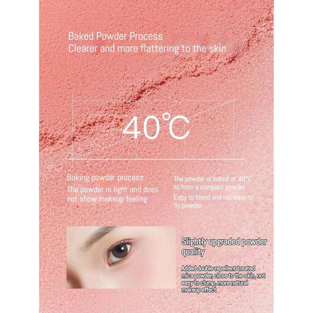 SPENNY Baking Blusher Matte Soft Mist Powder Large Capacity Shrink & Expand Color Naturally Brightening Highlight Cheek 6.2g X250703