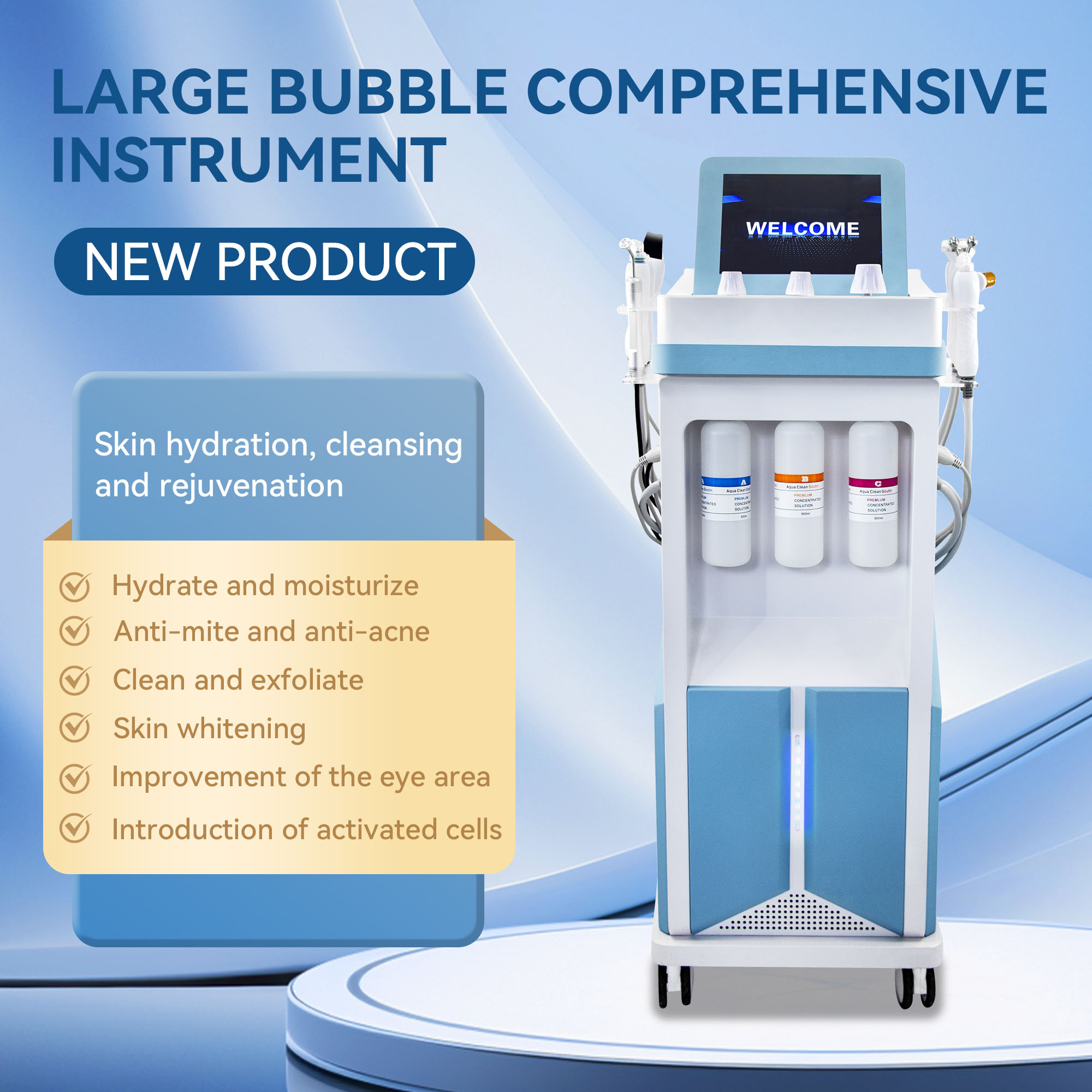 Deep Purification Multifunctional Facial Skin Care Machine For Women Deep Hydrate Barrier Maintenance SPA for Salon Dredge Pores