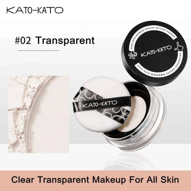 KATO Oil Control Loose Soft Matte Shimmer Setting Finishing Foundation Powder Natural Long Lasting Brighten Skin X250703