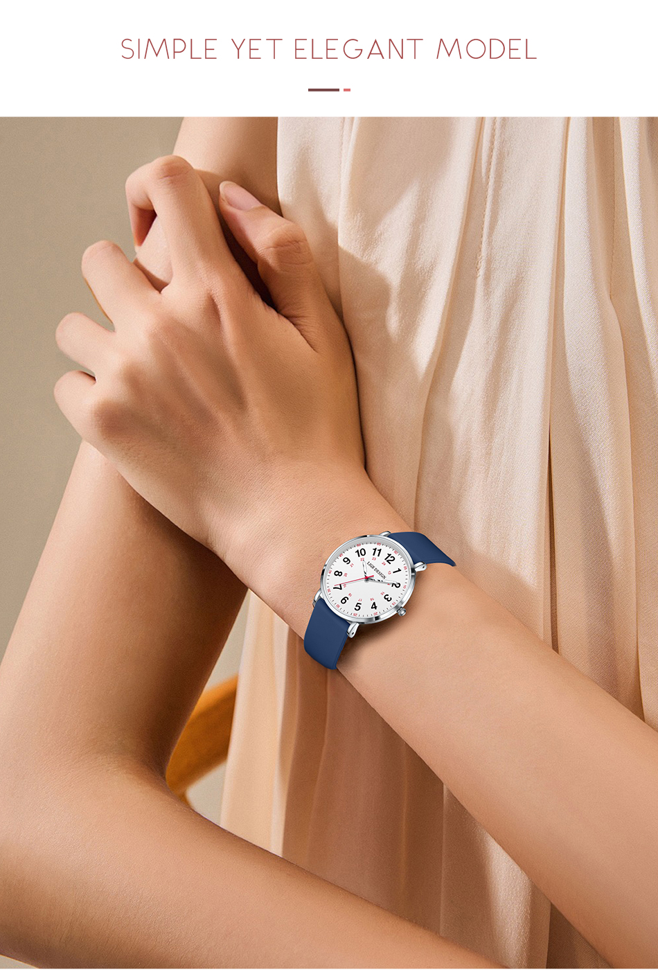 LIGE top brand quartz watches, exquisite ladies' watches, silicone straps, ultra-thin cases, wristwatches, birthday gifts, festival presents, stu