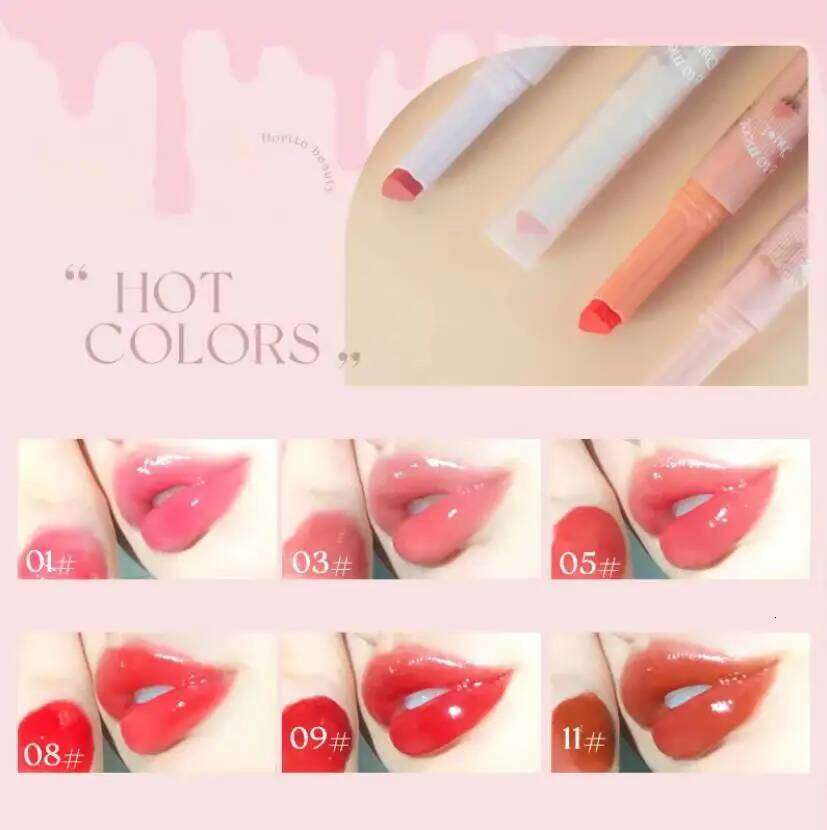 FLORTTE First Kiss Series Love Lipstick Pen Mirror Water Light Lip Glaze Hydrating Women Beauty Cosmetics X250702