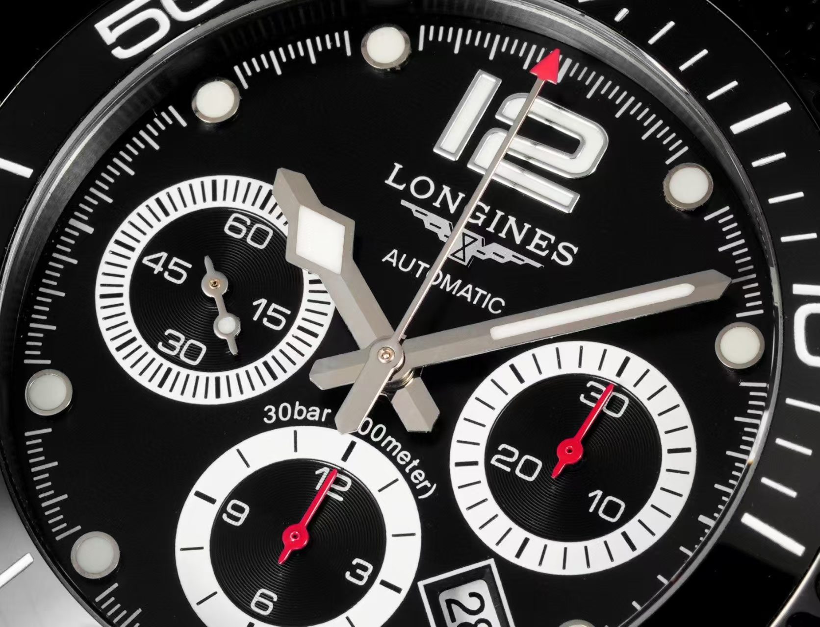 Classic L3.883.4.56.6 Chronograph Mens Watch ETA7750 Automatic 41mm Ceramic Bezel Luxury Wristwatch Sapphire Crystal Water Resistance Swiss Watches