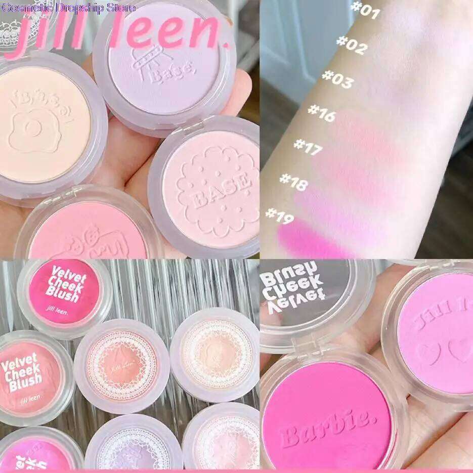 JILL LEEN Single Blush Emed Matte Powder Blusher Small Colorful Soft Fog Makeup Women Jilleen X250703