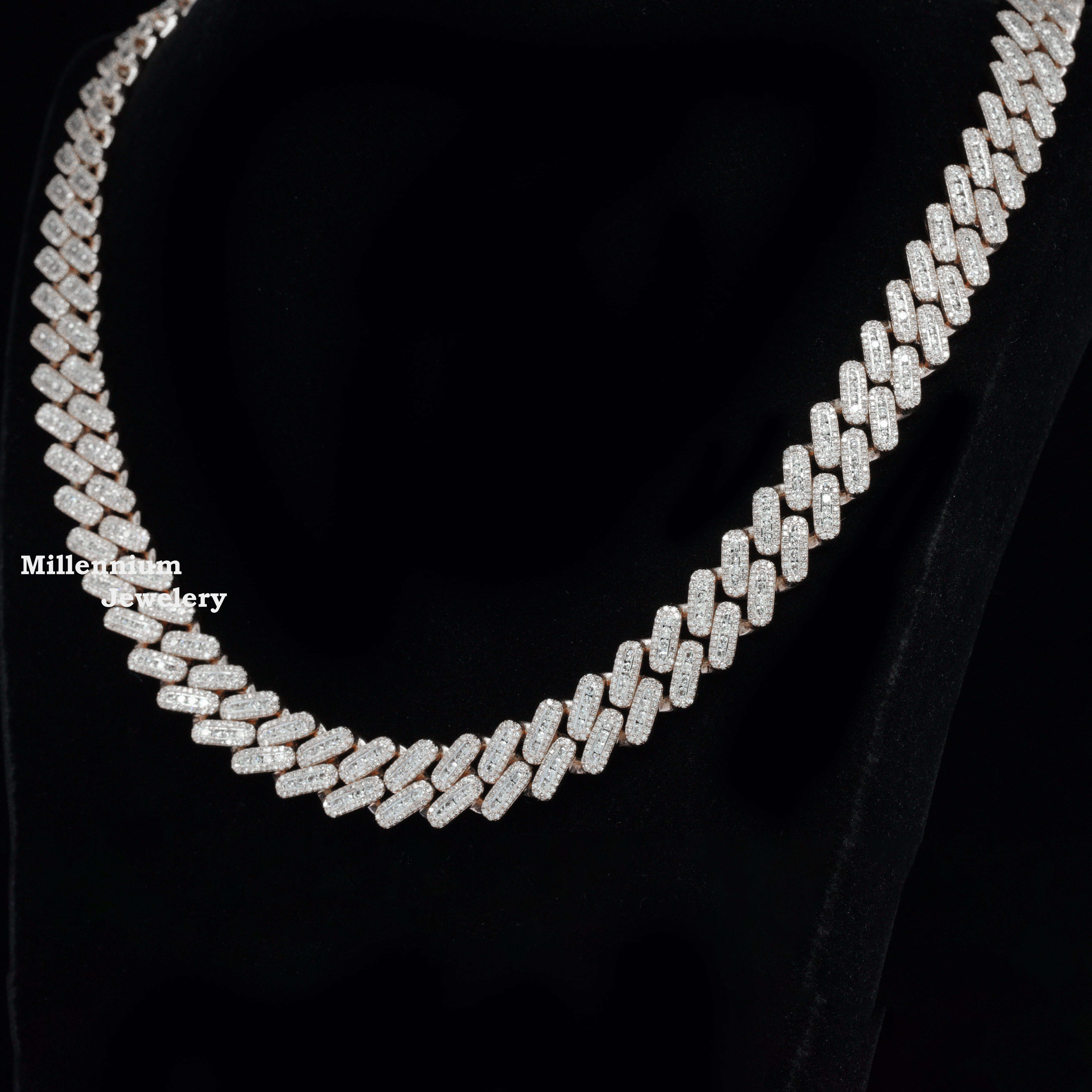 13MM Exceptional 20.73 Ct Moissanite Cuban Chain 18 to 22 Inch Fully Diamond Iced Out Hip Hop Cuban Chain for Men and Women