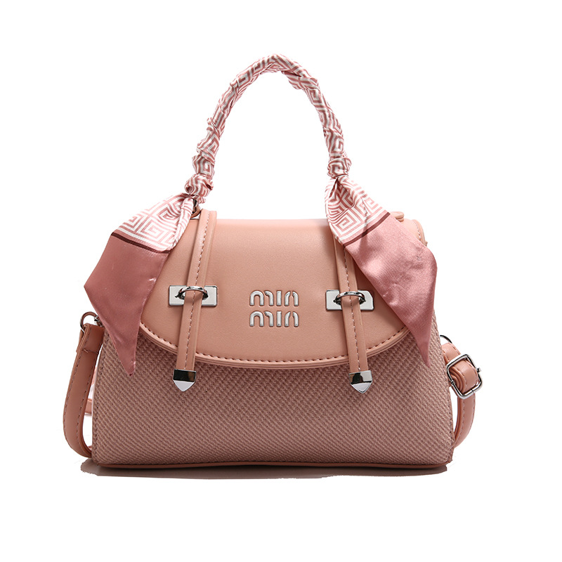 Hot selling 2025 new design large capacity fashionable popular women's silk scarf handbag retro versatile letter print single shoulder tote bag f