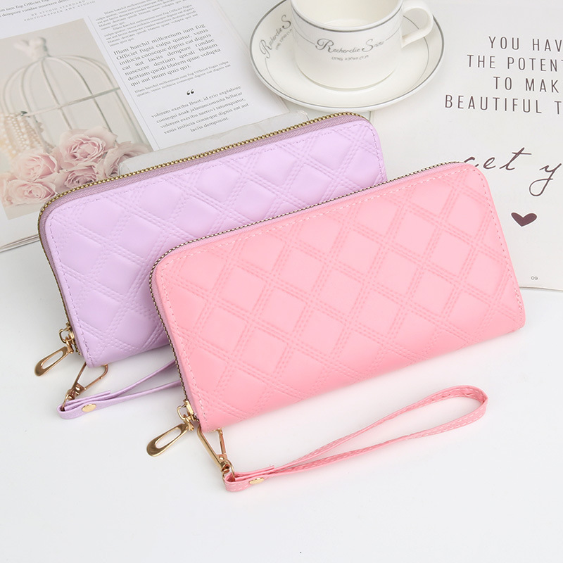 Designer Wallet New Quilted Women's Wallet Long Casual Phone Bag Zipper Bag Multi-card Slot Luxury Bag Large Capacity Clutch Wallet