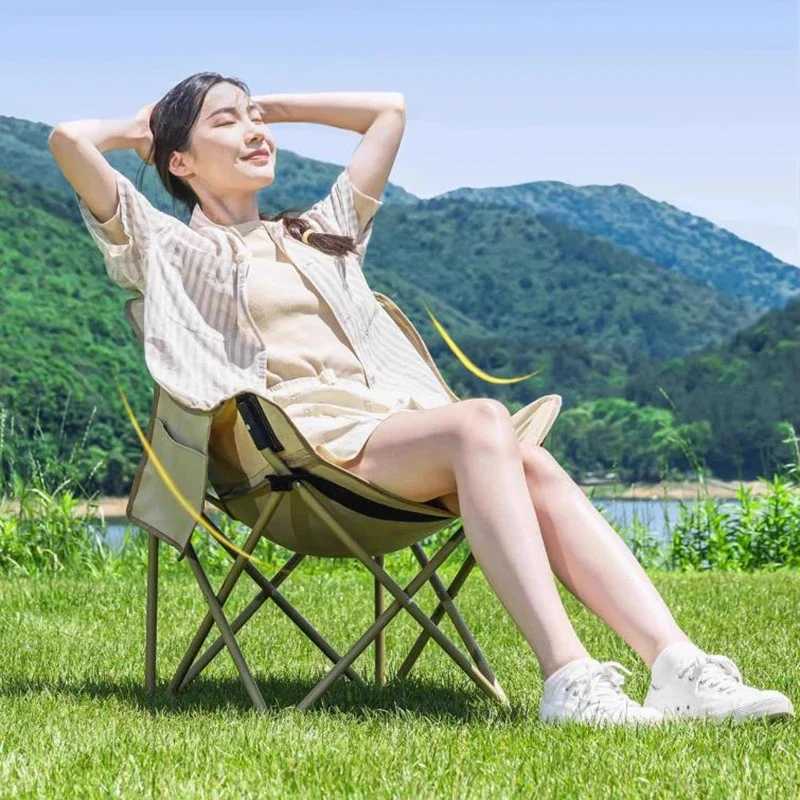 Backrest Portable Beach Chairs Relax Picnic Foldable Metal Beach Chairs Fishing Tourist Outdoor Furniture Chaise Lounges LLOC Z250703