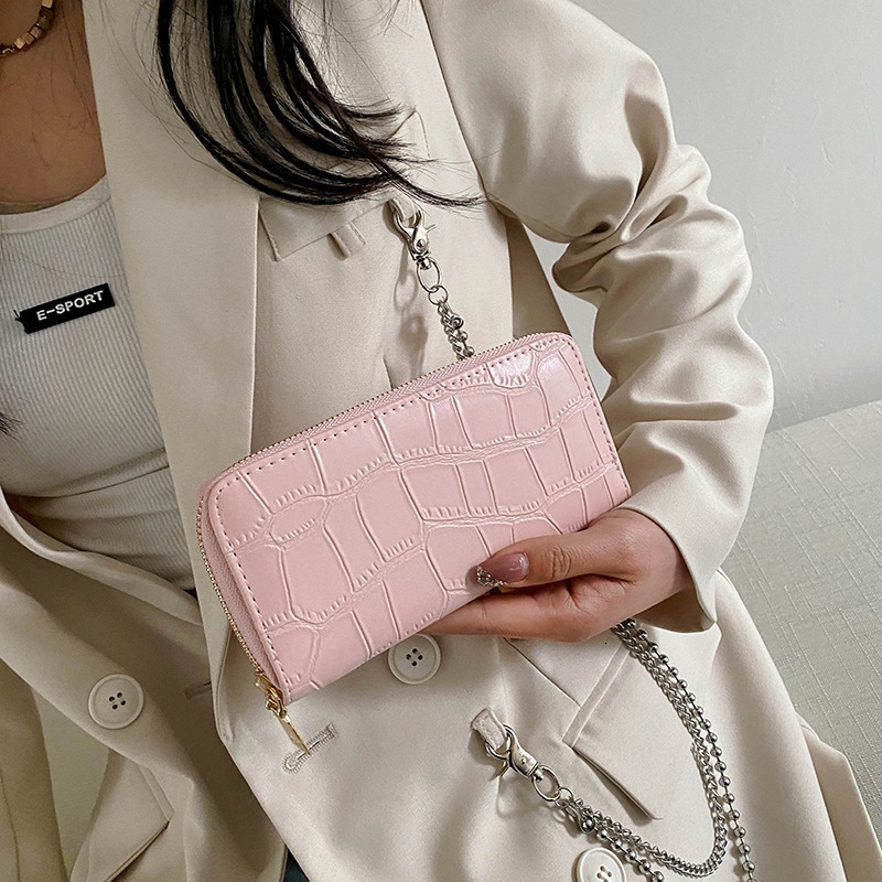 Designer Luxury Bag Wallet Women's Bag 2025 Casual New PU Leather Embossed Pattern Clutch Medium Long Multi-card Slot Ladies Wallet