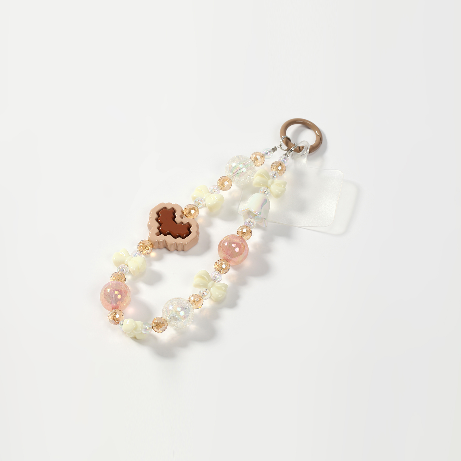 Fashionable High-Quality Pearl Bow Phone Chain with Bells mobile phone chain
