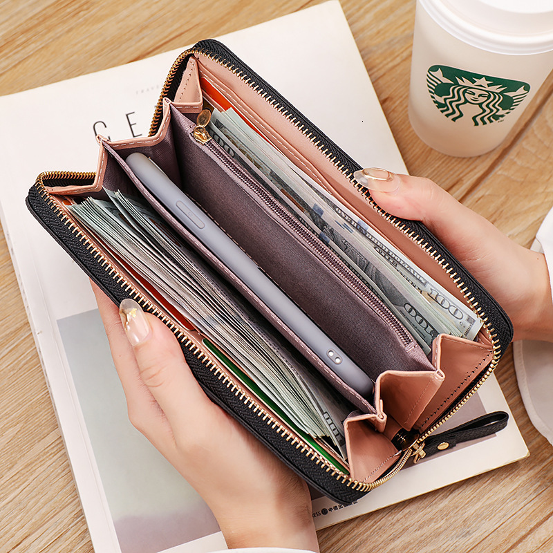 Free Shipping Designer Bag New Women's Wallet Long Zipper Clutch Large Capacity Wallet High-end PU Leather Card Holder In Stock Hot Sale