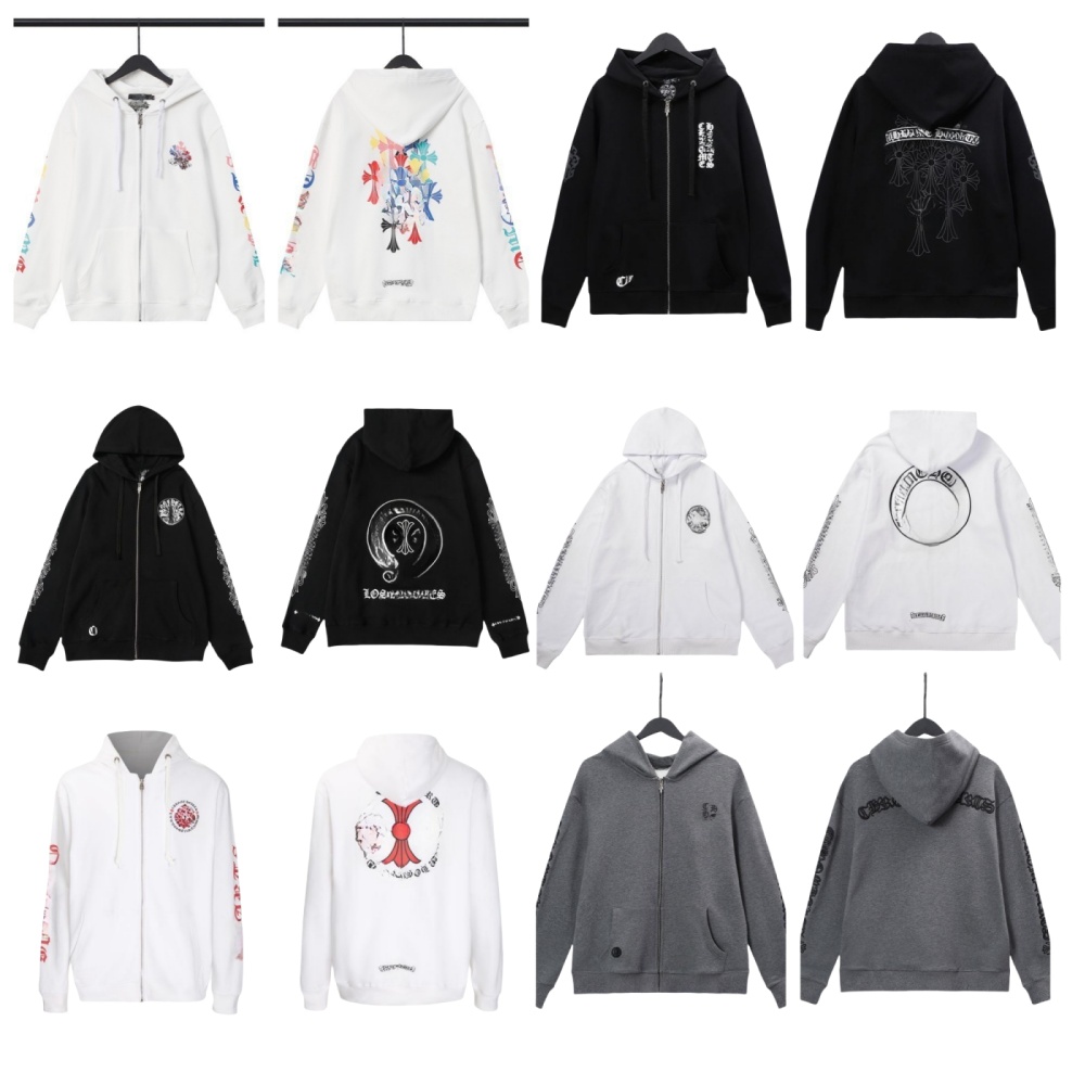 chrome hoodie Designer Hoodie Zipper Hoodies Men Jackets Long Sleeves Jacket Loose Outwear Coats Hoody Mens Woman Streetwear Clothes zip up hoodie