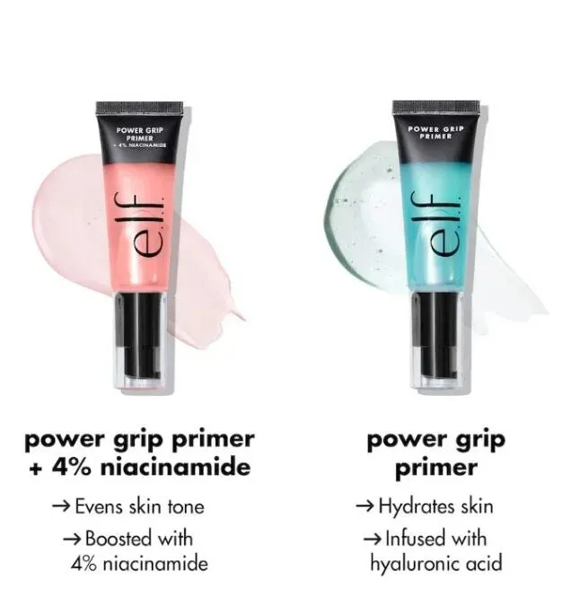 Elf Face Makeup Based Hydrating Face Primer Power Grip Primer Gel Brightening Moisturizing Long-lasting Makeup Cosmetic 24ml