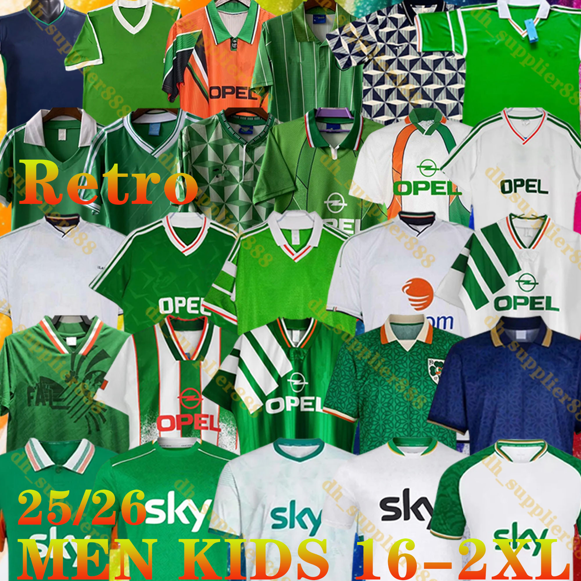 2025 2026 Ireland soccer jersey retro 88 90 92 COYNE FERGUSON 1994 1996 97 home classic vintage Irish KEANE STAUNTON HOUGHTON McATEER 25 26 men kids kit football shirts