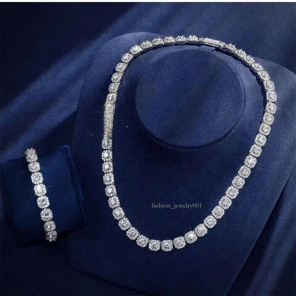 Stylish Mens Golden Iced Tennis Necklace Featuring Durable Moissanite Stones for Fashionable Accessory Lovers