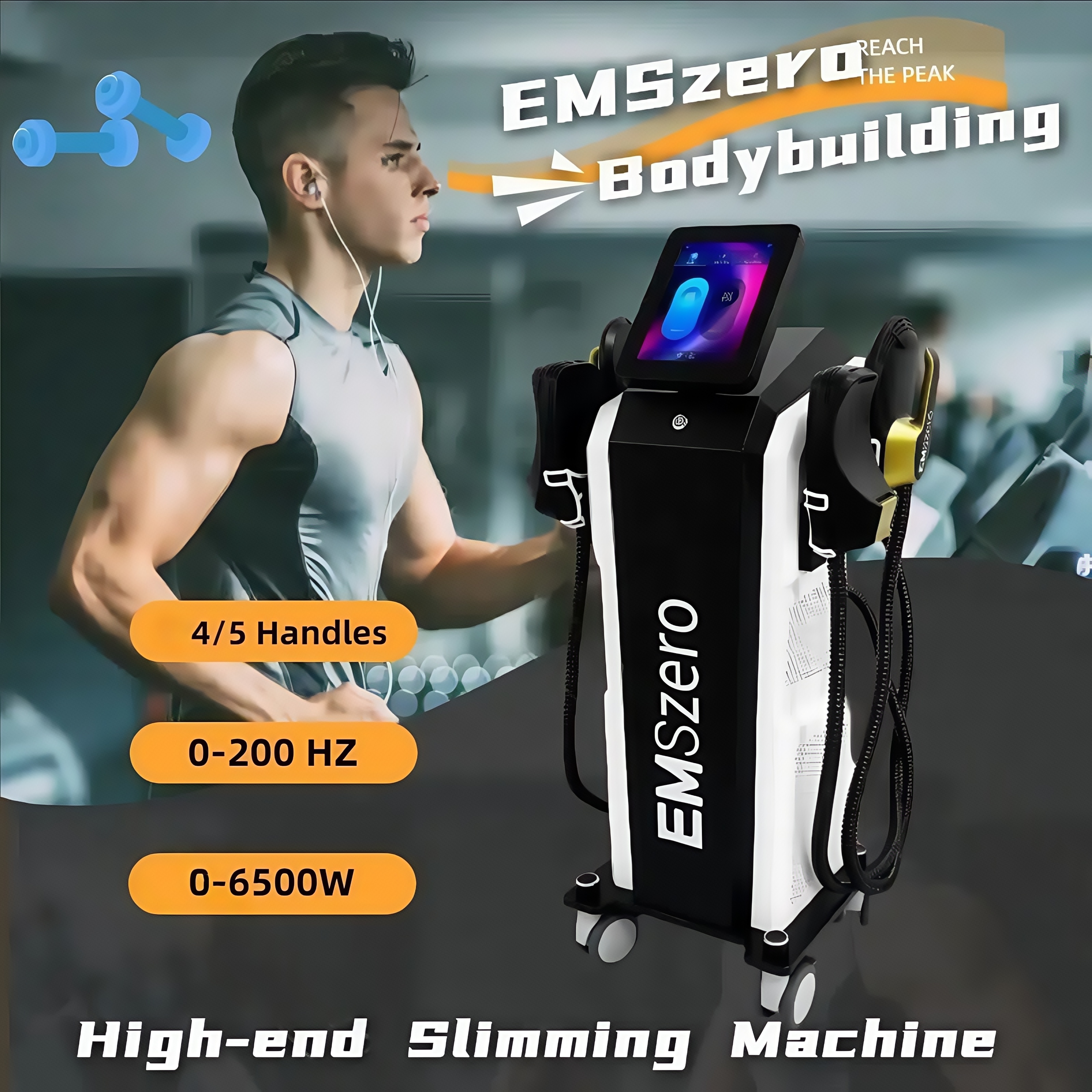 Professional EMSzero HIEMT Muscle Stimulation 6500W RF Machine Body Sculpting Equipment Fat Burning Slimming