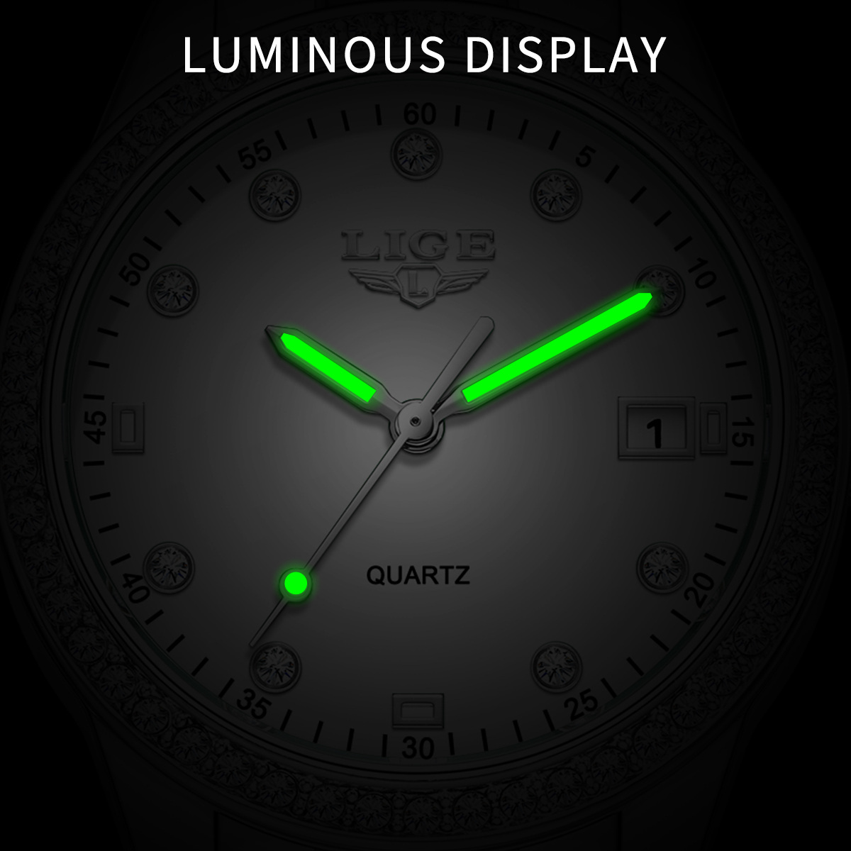 LIGE Quartz Watch Waterproof Watch Top Brand Women's Watch Universal Style Square Case Fashion Business Watch Holiday Gift Teen Watch