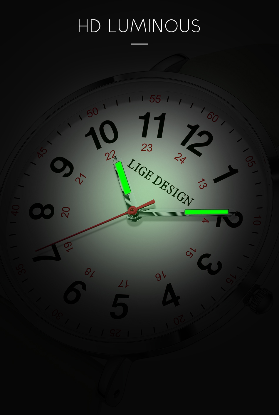 LIGE top brand quartz watches, exquisite ladies' watches, silicone straps, ultra-thin cases, wristwatches, birthday gifts, festival presents, stu