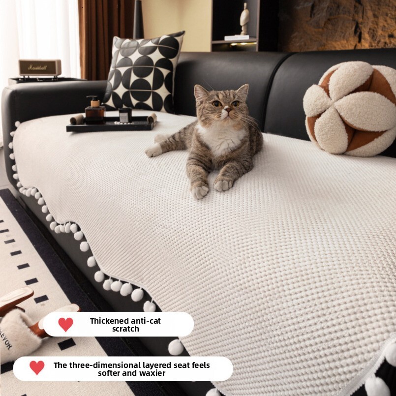 Alien Chenille Sofa Cushion All Seasons 2024 New Light Luxury High-end Irregular Non-slip Cover Blanket Towel