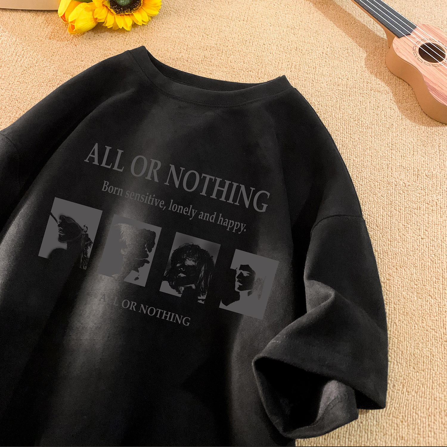 American Heavyweight Suede Round Neck Short Sleeve T-shirt For Designer Short Sleeves Men 2025 Summer Thin Loose Fit Plus Size Versatile Half Sleeve C