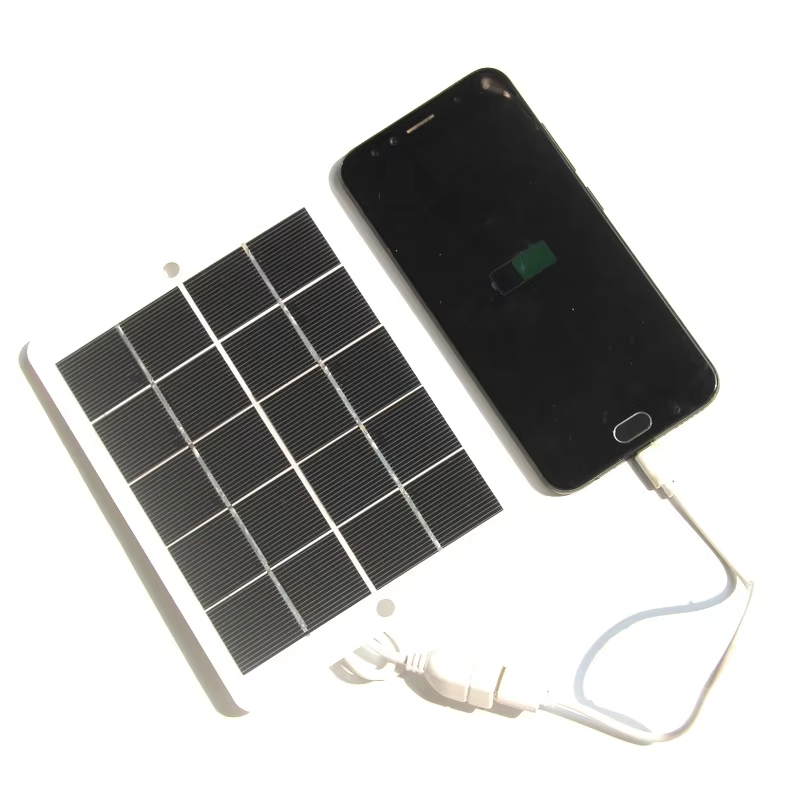 3W Solar Panel Charger 5V USB Portable Mini DIY Solar System Output Outdoor Emergency Mini Power System Charging Solar Cell Plate Polysilicon For Mobi