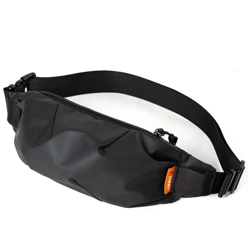 Waterproof Black Men's Chest Lightweight Fashion Short Trip Multifunction Zipper Anti-theft Outdoor Phone Crossbody Bag