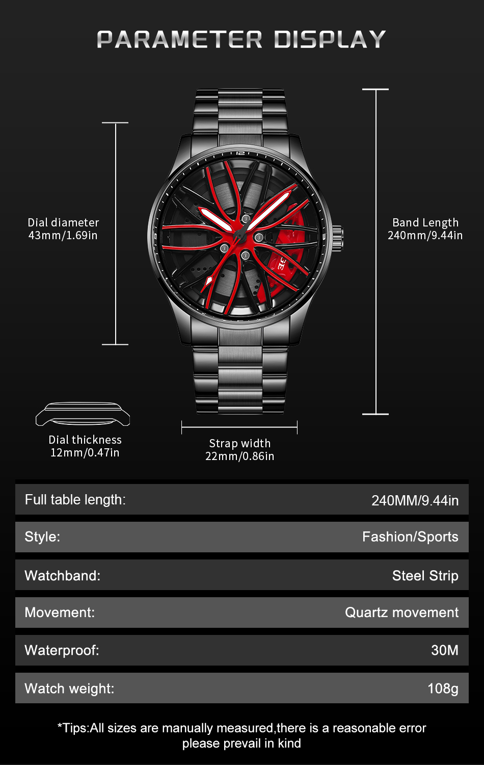LIGE Men's Quartz Watch Waterproof Watch Top Brand Men's and Women's Universal Style Square Case Fashion Business Watch Holiday Gift Pe