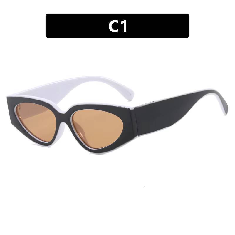 heevoo Punk Cat Eye Sunglasses for Women Brand Designer Edgy Square Frame Plastic 2025 New Fashion Retro Vintage Accessories ddmythur