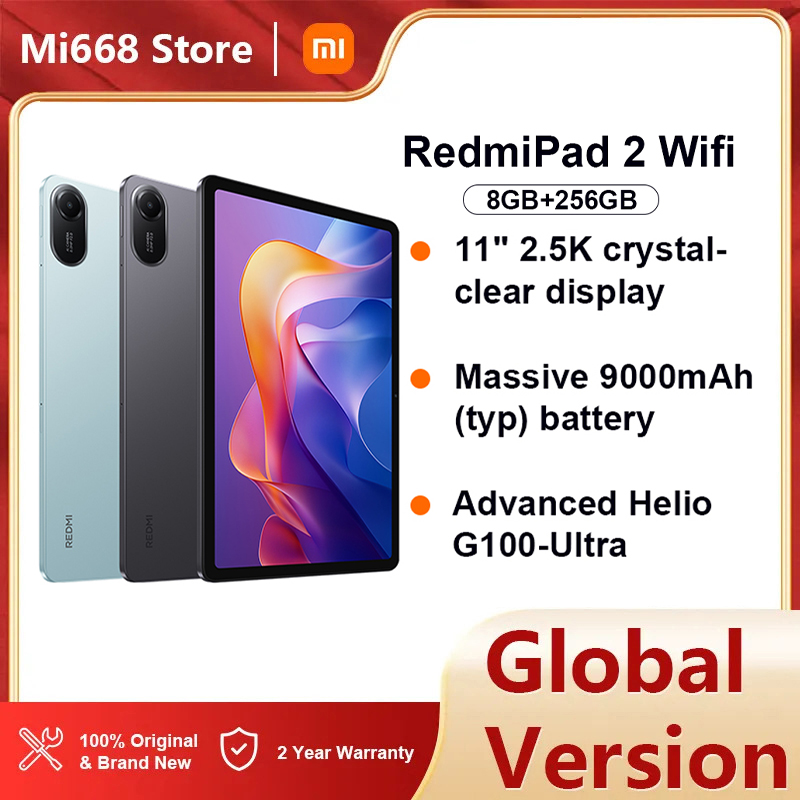 Global Version Xiaomi Redmi Pad 2 11 Inch 8GB/256GB WiFi Support For Up To 2TB of Expandable Storage 11 "2.5K Crystal-Clear Display 9000mAh Batte