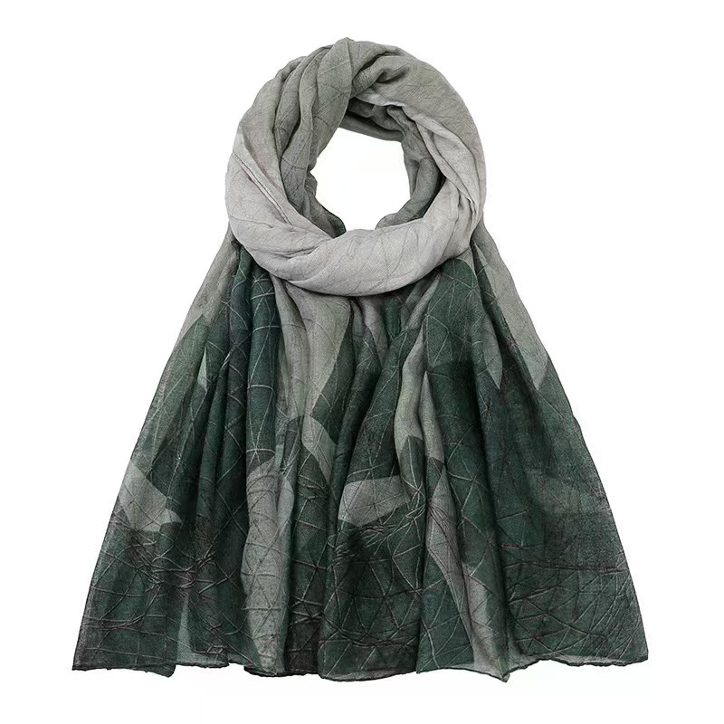 T1120 Spring and Autumn Sunscreen Shawl Scarf Women's Gauze Scarf Thin Malaysian Baotou Headscarf
