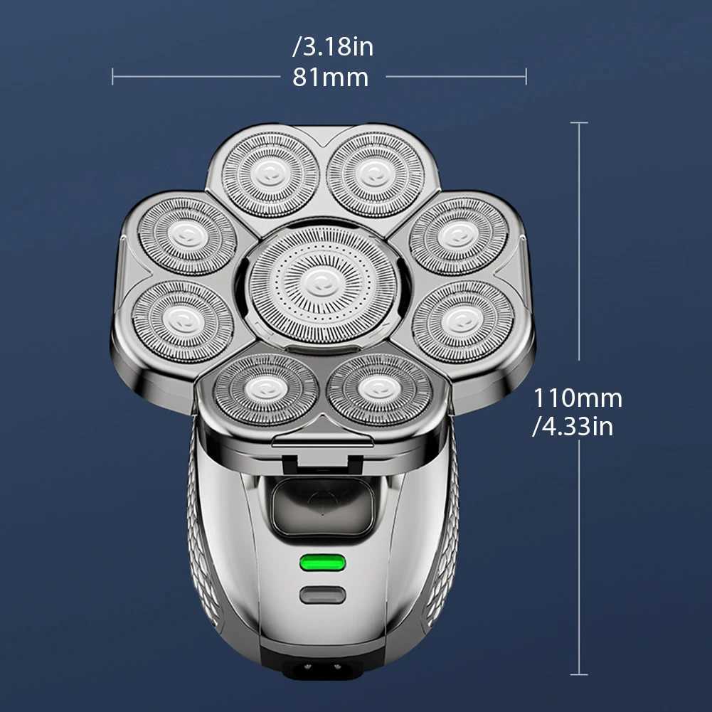 Men Grooming Kit 9D Shaver IPX6 Waterproof 9 Cutter Floating Head Electric Razor Wet/Dry 6 In 1 Bald Head Shavers Beard TrimmerS250702