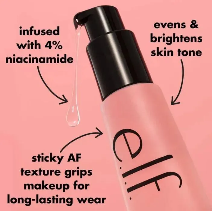 Elf Face Makeup Based Hydrating Face Primer Power Grip Primer Gel Brightening Moisturizing Long-lasting Makeup Cosmetic 24ml