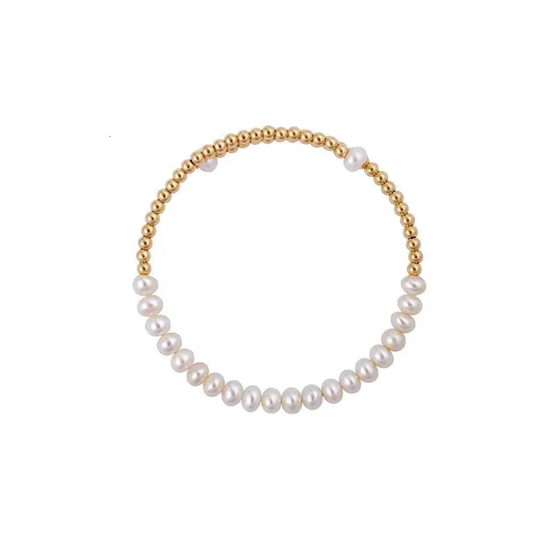 Arrival Elegant 100% Natural Freshwater Pearl 14K Gold Filled Ladies Bangle Promotion Jewelry For Women Year Gifts 250730