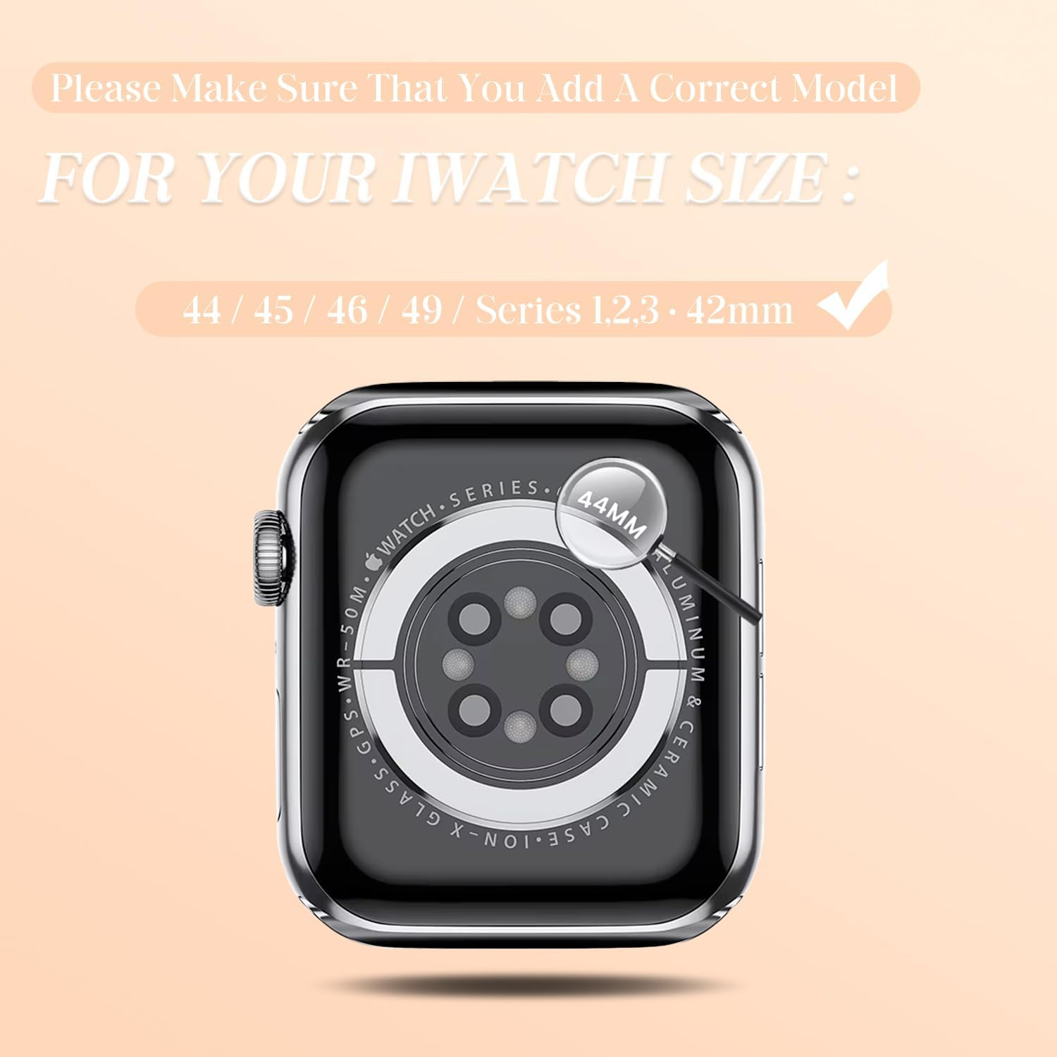 Women's Luxury Bling Metal Strap for Apple Watch 42mm,44mm,45mm,46mm,49mm, Compatible with Series SE/1 2 3