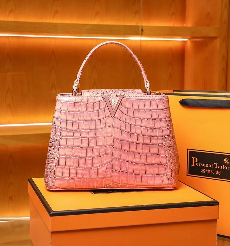 Niche Design Leather Women's 2024 Autumn New High-Grade Crocodile Print Shoulder Bag Handbag