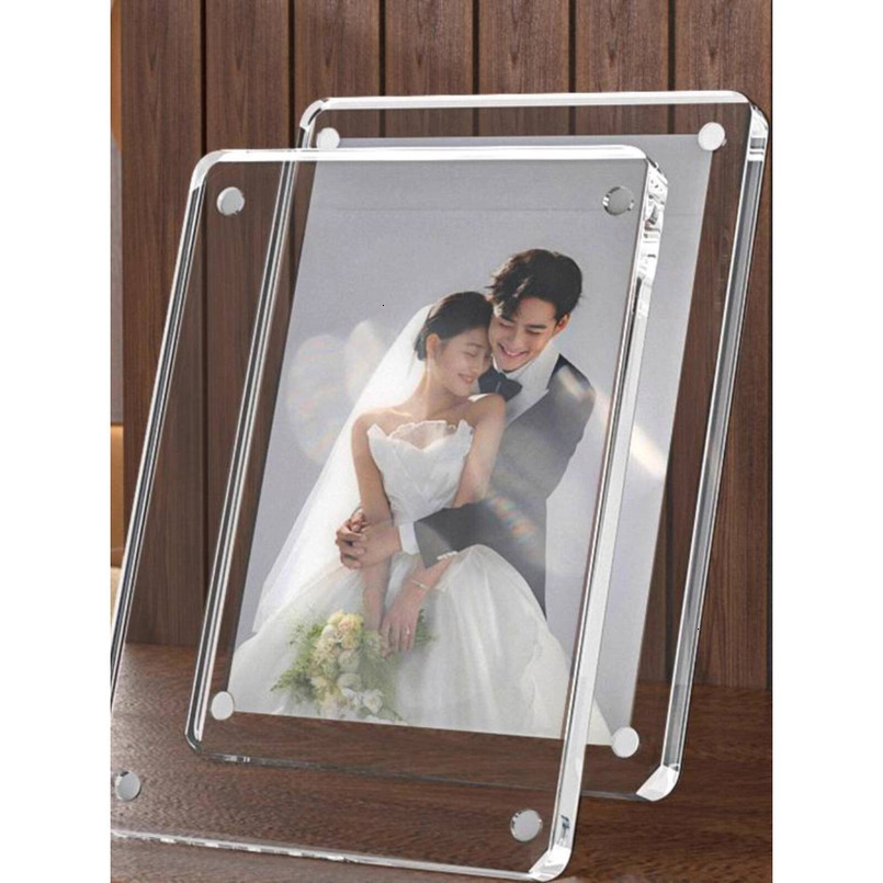 Acrylic Double-Sided Transparent Display Frame Creative Photo Holder 3568 Crystal Glass Tabletop H260306