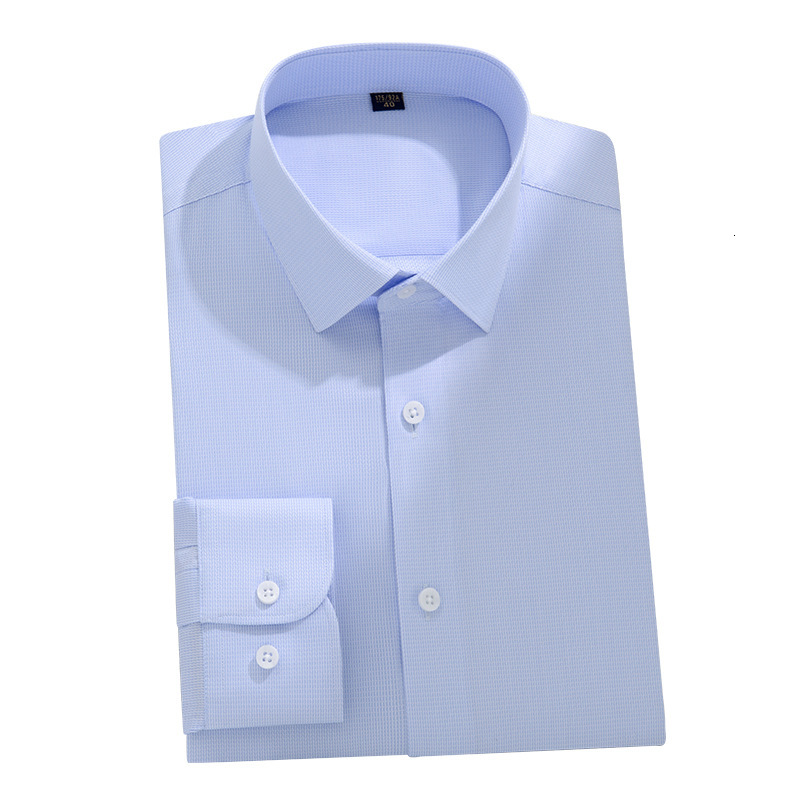 High-end DP Ready-to-Wear Non-iron White Men, Long Sleeve, 200 Thread Count, 4-ply Business Men's Professional Shirt for Spring and Autumn