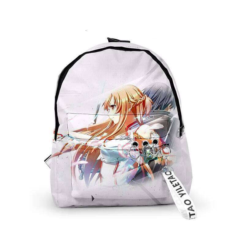 Fashion Anime Sword Art Online Boys/Girls pupil School Bags 3D Print Keychains Oxford Waterproof Cute Small Backpacks