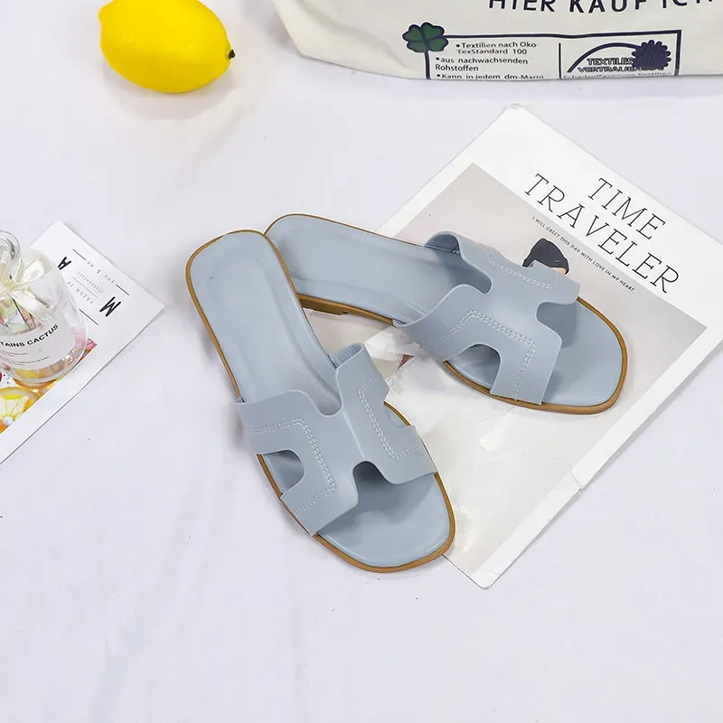Designer Slippers Sandals Women's Fashion slippers Luxury Slide Rubber Brown Retro Leather Flat Shoes Summer Famous Brand luxurious Classic Outdo