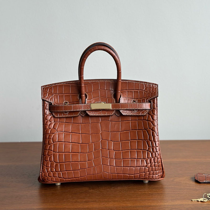 10A Designer Totes Crocodile Pattern Womens Top Quality Genuine Leather Shoulder Wallet Tote handbag Retro Brown Crossbody Bag Handbags