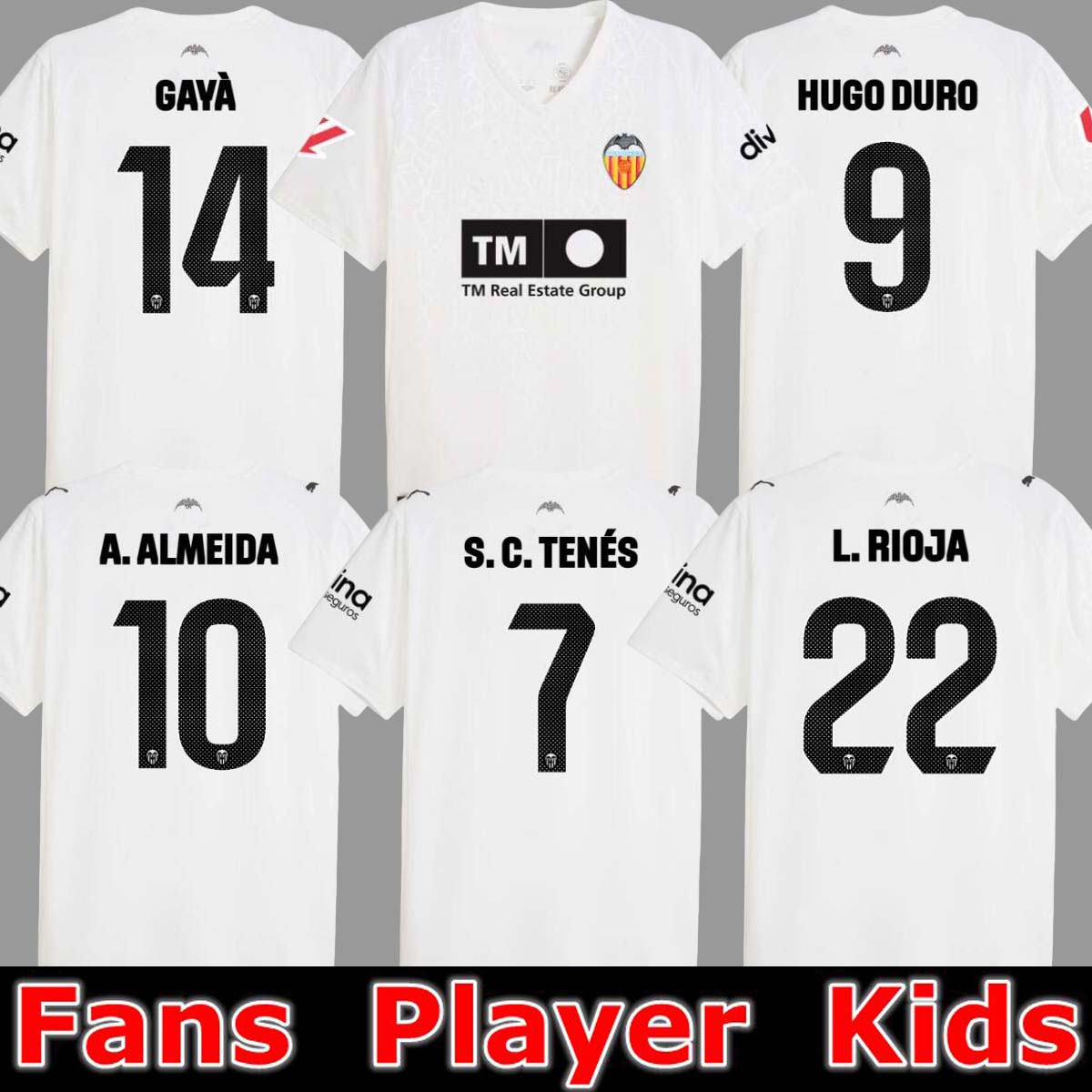 25 26 Valencias soccer jerseys GUEDES GAMEIRO camisetas de futbol Gaya men kids kit football shirts 2025 2025 Rivero C.SOLER Cheryshev