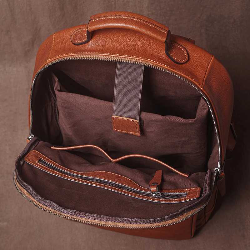 GURO Luxury Brand Real Leather Backpack Men And Women High Capacity Weekend Travel Bag Cowhide Schoolbag Business 16 Laptop Bag Z250702