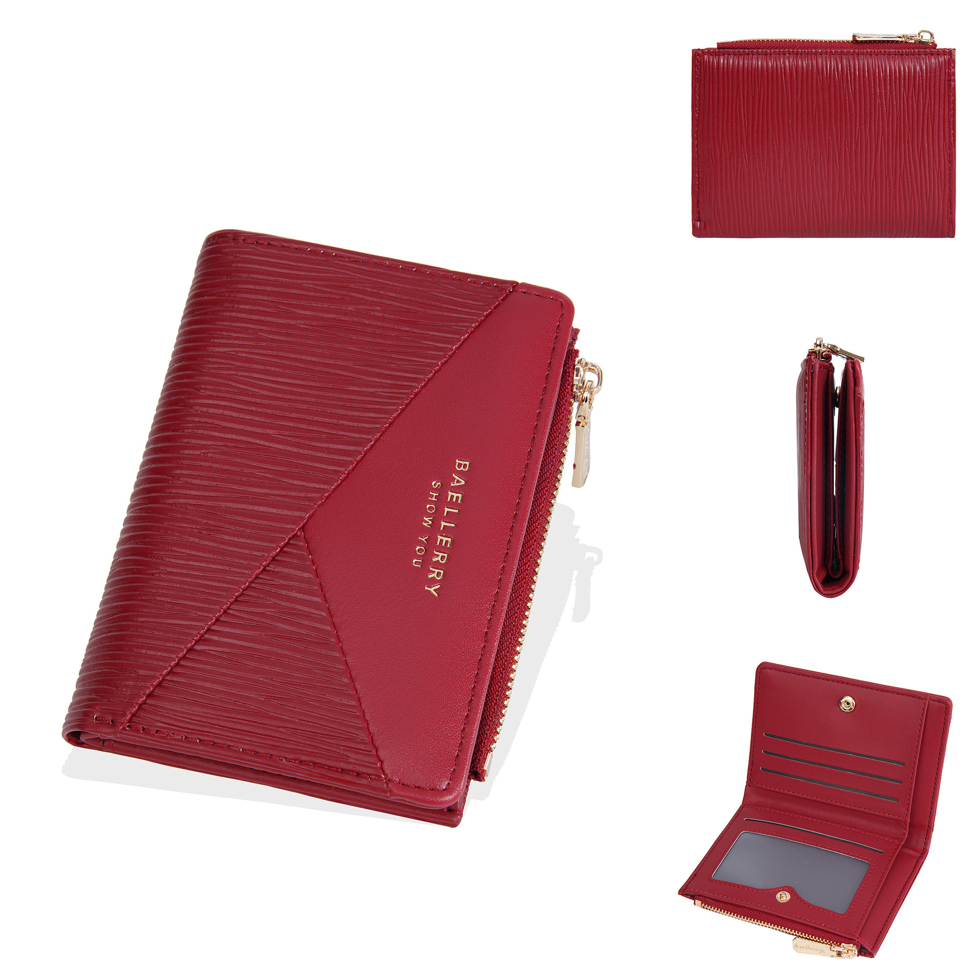 Free Shipping Designer Bag Versatile High-end Tree Bark Pattern Short Women's Ins Wallet Large Capacity Zipper PU Coin Purse Wallet