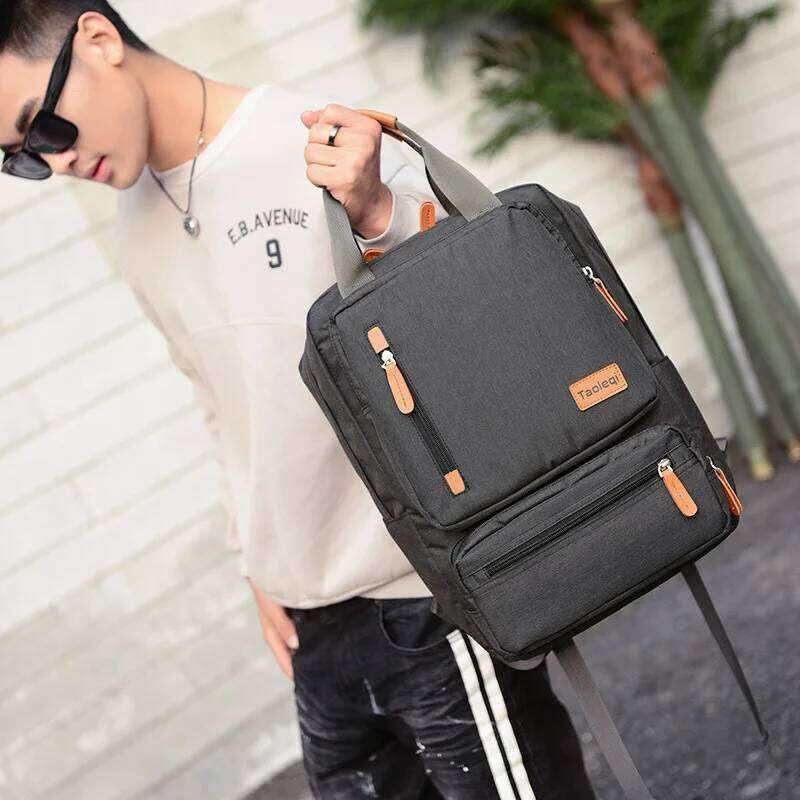 Casual Business Men Computer Light 15 inch Laptop Bag 2023 Waterproof Oxford cloth Lady Anti-theft Travel Backpack Gray