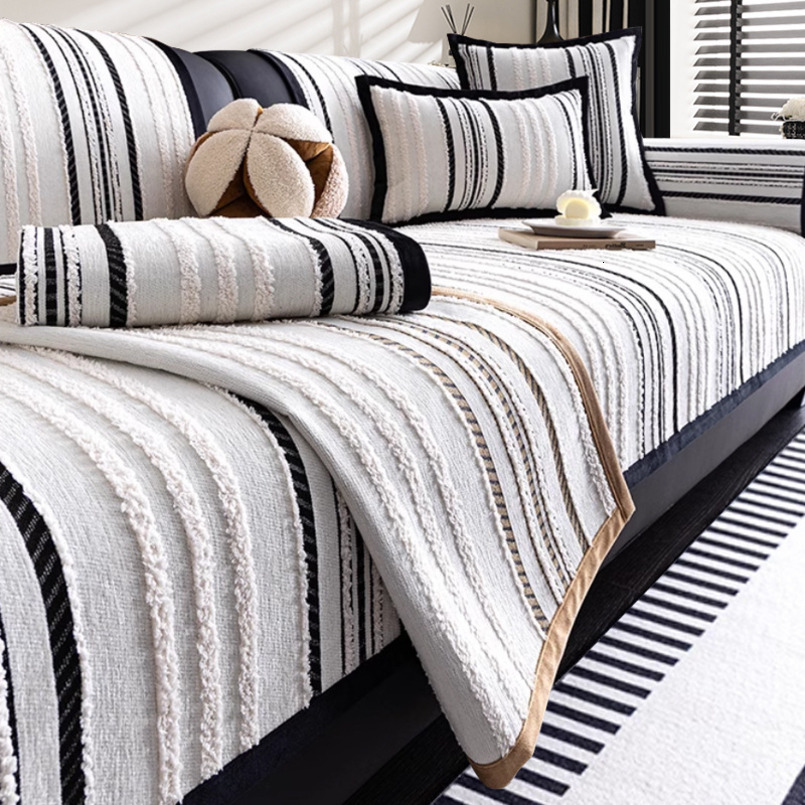 2025 Light Luxury High-End French Chenille Cushion All-Season Non-Slip Sofa Cover Slipcover